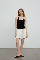Linen Drawstring Relaxed Shorts Pants