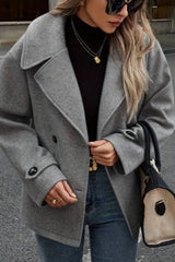 Oversized Versatile Wool Blend Short Blazer Style Coat