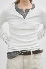 Tencel Blend Crew Neck Ribbed Slim Base Layer