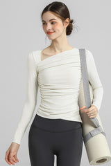 Chic Padded Slim Long Sleeve Yoga Base Layer