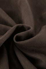 Loose Fit Brown Suede Jacket