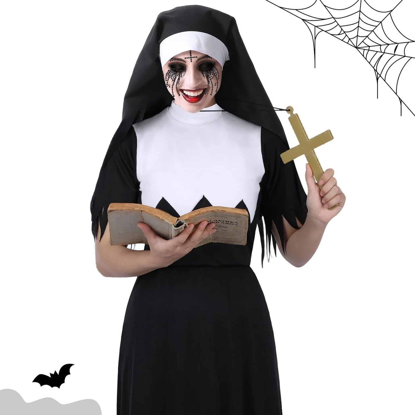 Accessories Costume Scary Pendant Halloween Headband Collar Nun Tattoo Cross