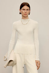 Wool Seamless Mock Neck Base Layer