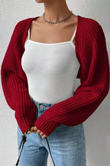 Ribbed Knit Long Sleeve Christmas Cardigan
