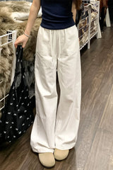 Tencel Linen Wide Leg Draped High Waist Pants