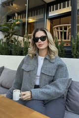 Suede Short Loose Casual Woolen Jacket