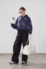 Washed Vintage Cropped Hoodie