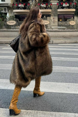 Spicy Girl Faux Fox Fur Thick Warm Oversized Coat