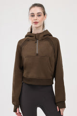 Warm Half-Zip Loose Hoodie