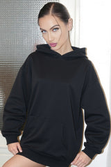 Sheer Mesh Panel Long Sleeve Hoodie