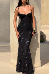 Chic Open-Back Maxi Party Dress