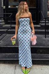 Retro Spotted Sexy Slim Fit Slip Dress