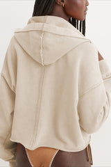 Loose V-neck Fashionable Hoodie
