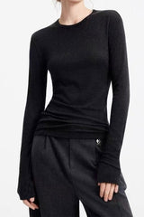 Cashmere Solid Slim Basic Versatile Base Layer
