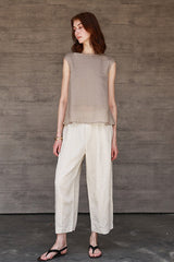 Linen Relaxed Cropped Pants