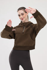 Warm Half-Zip Loose Hoodie