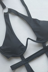 Sexy Solid Color Monokini One Piece Swimsuit
