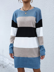 Blue Pullover wool dress