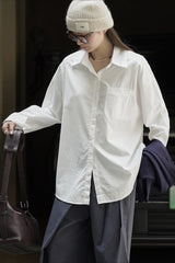 Knit Shawl Two-Piece Shirt Blouse