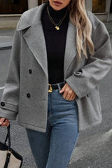 Oversized Versatile Wool Blend Short Blazer Style Coat