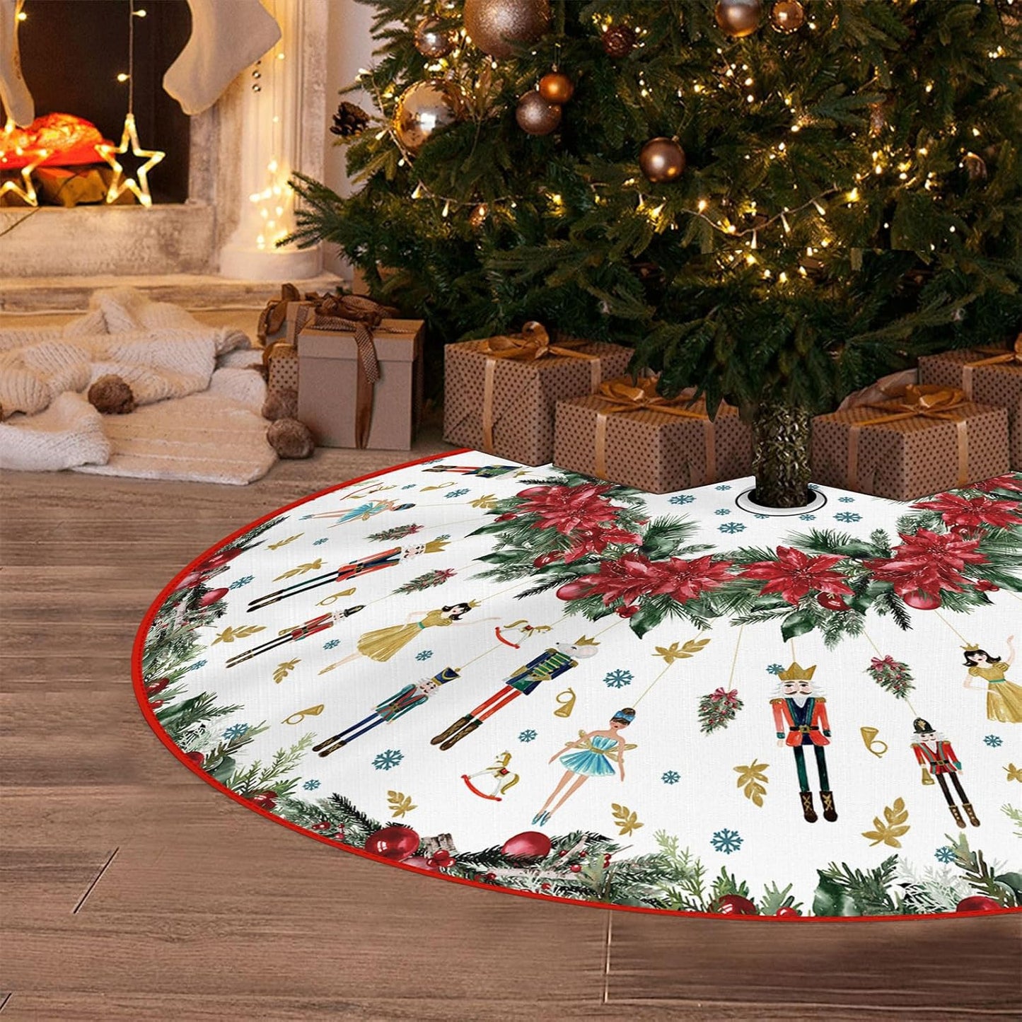 Nutcrackers Pencil Tree Skirt - 48"