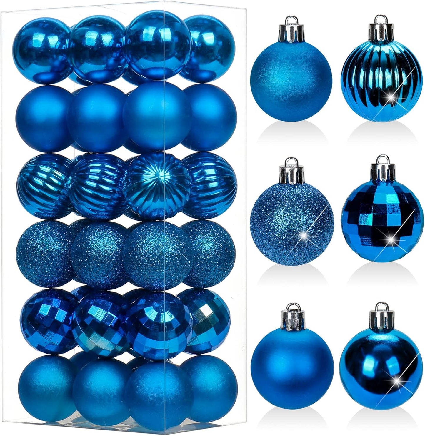 Shatterproof Gold Christmas Ball Ornaments - Set of 30