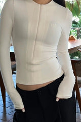 Fleece Turtleneck Zipper Slim Thermal Base Layer