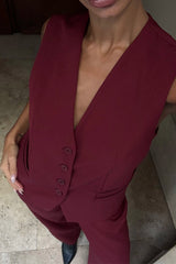 Tailored Vest Straight Pants Set