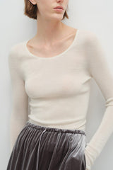 Soft Wool Seamless Multi-Neck Slim Knit Base Layer