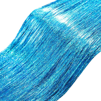 Iridescent Silver Tinsel Foil Fringe Garland - 10000 Strands Icicles