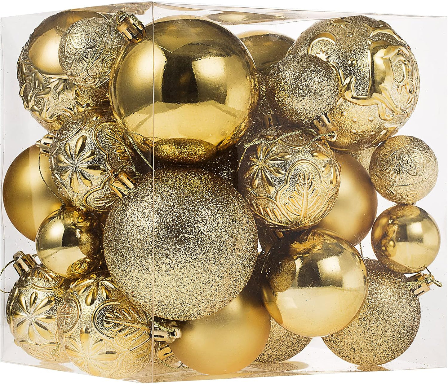 Shatterproof Gold Christmas Ball Ornaments for Xmas Trees