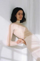Silk Tulle Sheer Lace Turtleneck Base Layer