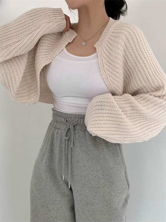 Chic Korean Fashion Knitted Summer Elegant Vintage Minimalist Lady Sweater