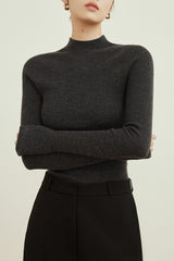 Seamless Merino Mock Neck Washable Knit Base Layer
