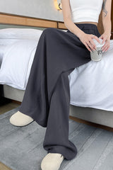 Linen Relaxed Draped Straight Leg Pants