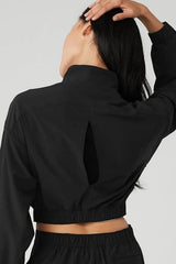 Active Zip Breathable Crop Bomber Jacket