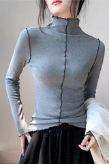 Fleece Thermal Mock Neck Long Sleeve Base Layer