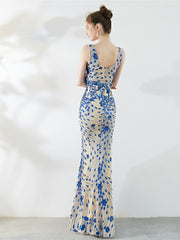 slim long evening dress