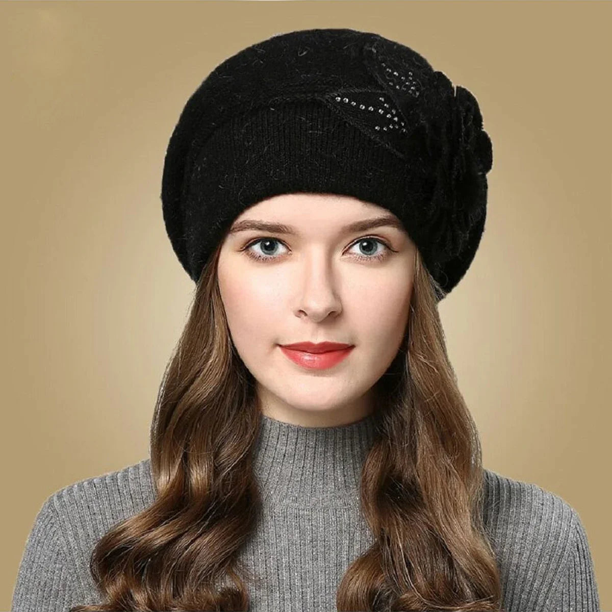 Plushed Rabbit Hair Ear Protection Hat - Fashionable and Versatile