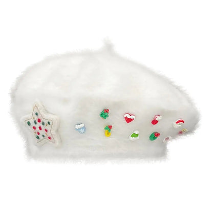 Cute Christmas French Holiday Beret Women Girls Hat