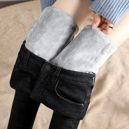 Amy Fashion - Black Streetwear American Style Fashion Trouser High Vintage Denim Jean