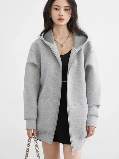 Solid Loose Casual New Trendy Comfortable Stylish Chic Hoodies