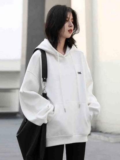 Casual Hooded Plush Loose Warm Cozy Trendy Stylish Elegant Hoodies