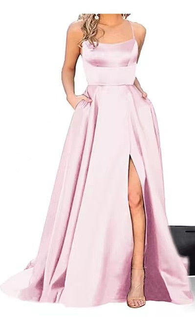 Amy Fashion - Velvet One Shoulder Formal Party Gown Long Maxi Dress