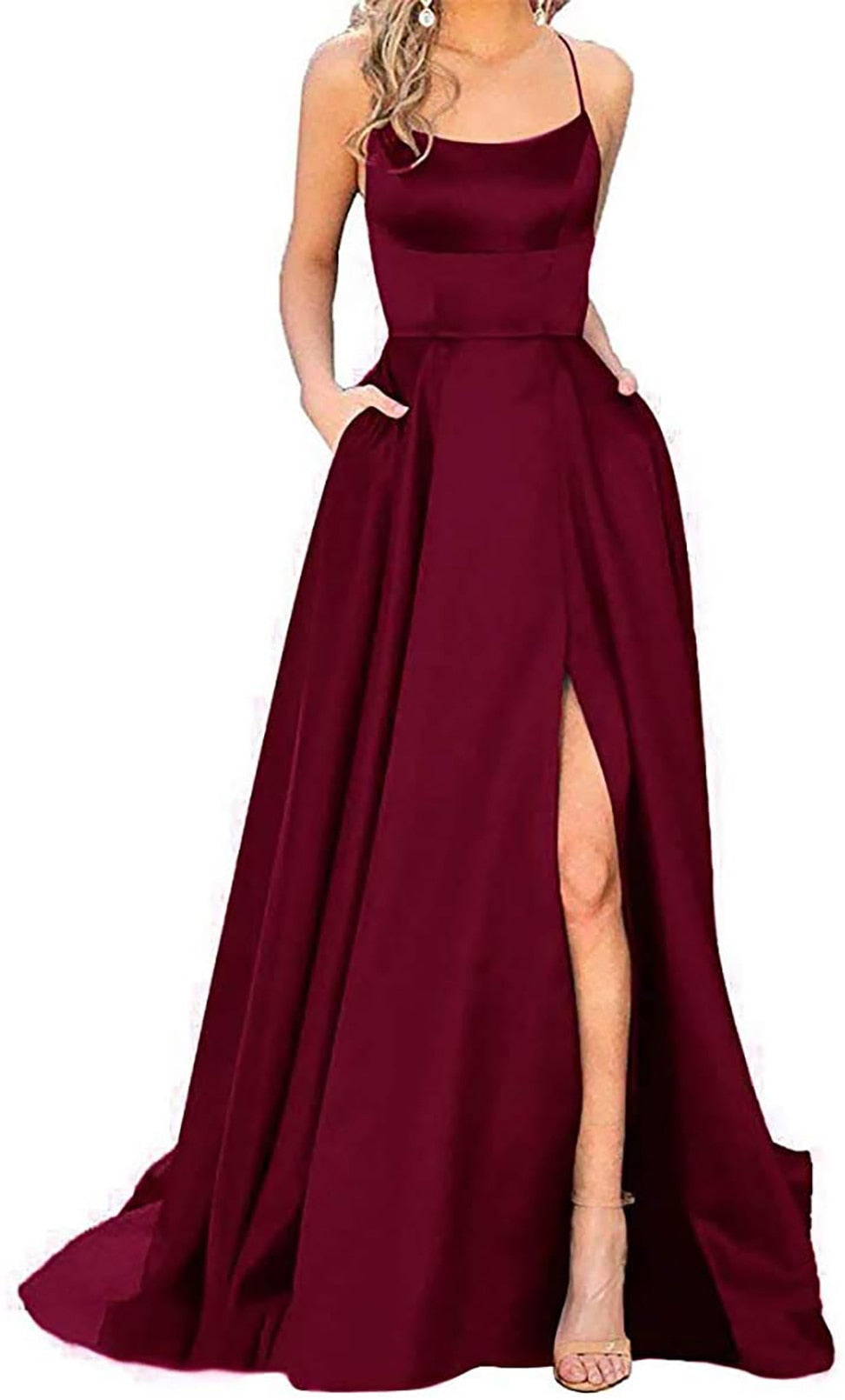 Amy Fashion - Velvet One Shoulder Formal Party Gown Long Maxi Dress