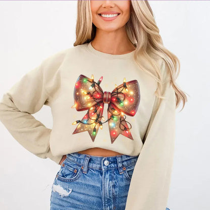 Coquette Bow Oversized Christmas Hoodie