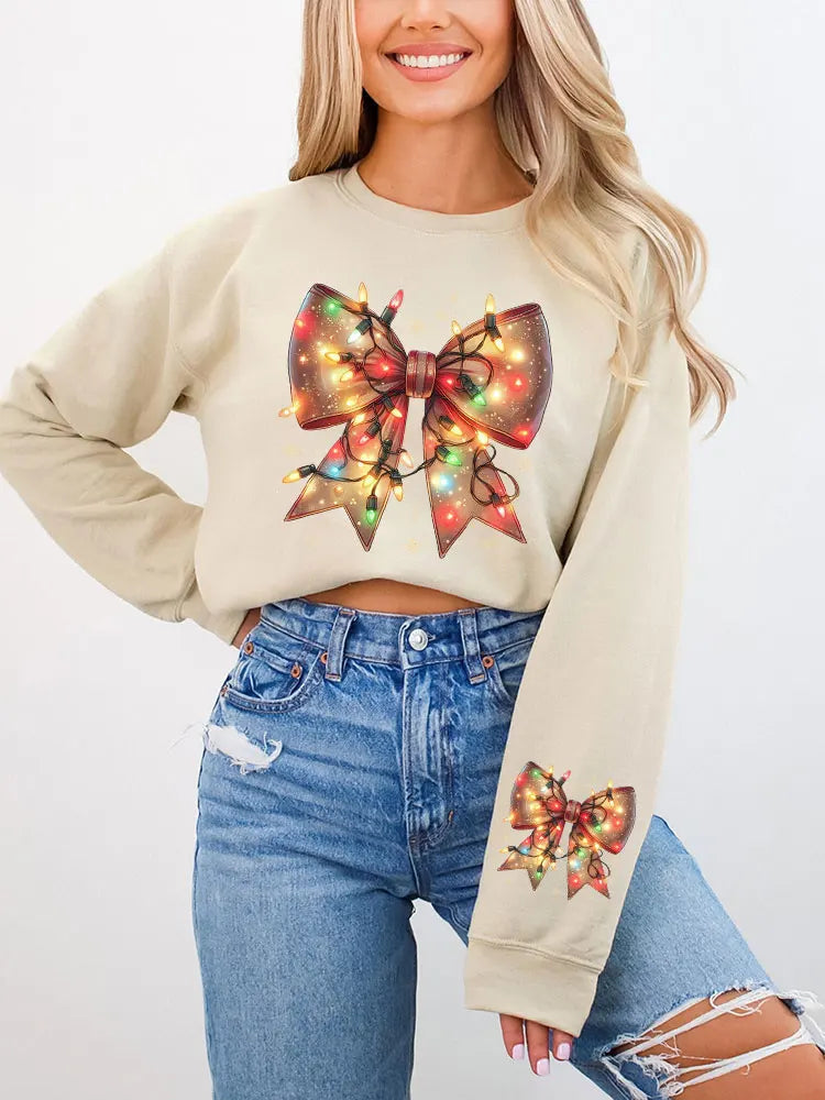 Coquette Bow Oversized Christmas Hoodie