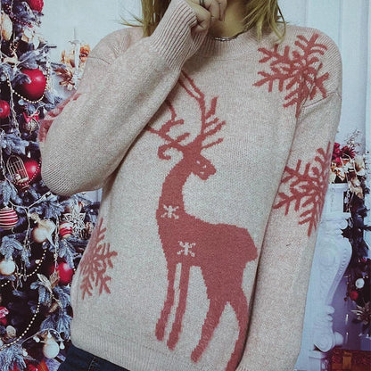 Soft Knitted Christmas Sweater - Warm Casual Pullover