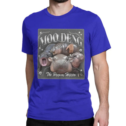 Gift Idea Famous Baby Hippo Pure Cotton Leisure Short Sleeve Men Women T-Shirt Moo Deng