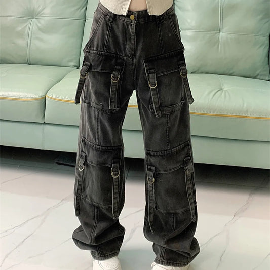 Loose Gothic Waist Pants Low Halloween